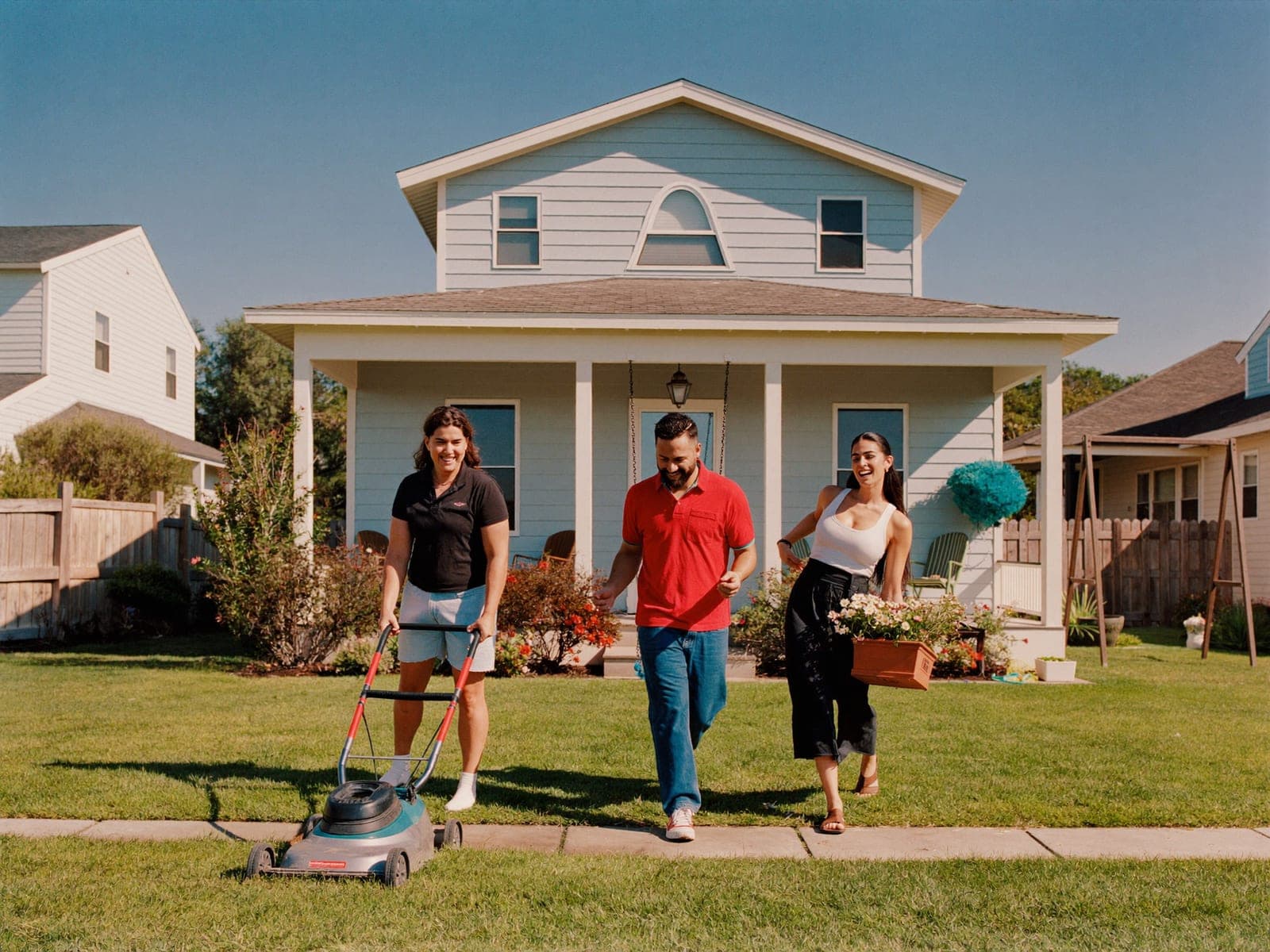 Housemates outside a Smart Step recovery residence in metro Atlanta